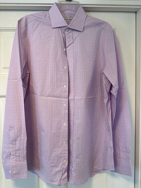 Men's Light Purple Micro-Check Dress Shirt by Twillory
